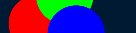red, green and blue circles on canvas